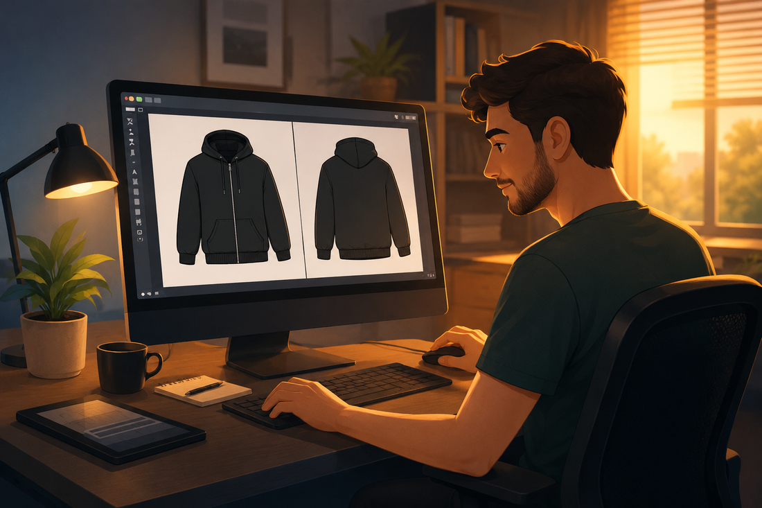 Black Cropped Zip Up Hoodie