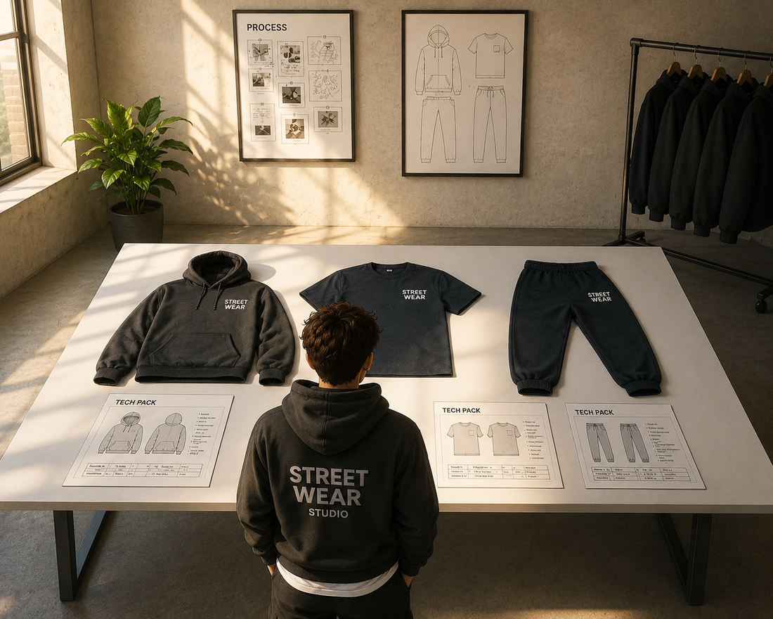 Capsule collection featuring premium hoodies, sweatshirts, and T-shirts designed for modern clothing brands by Loopback Apparel.