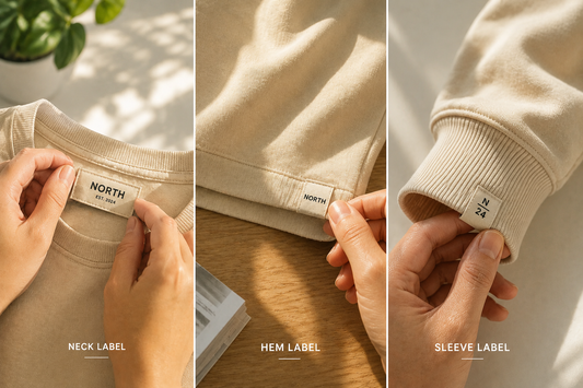 Custom Clothing Labels Guide  Woven vs Printed  Loopback Apparel