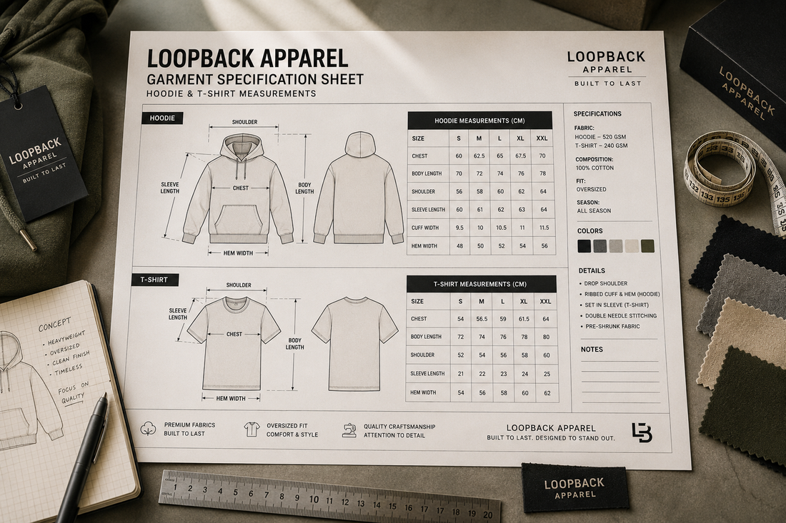 Clothing sampling process showing development from first sample to production approval.