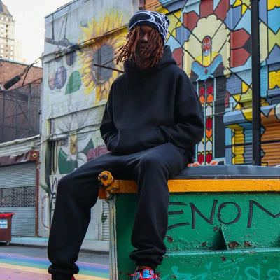 Black oversized hoodie
