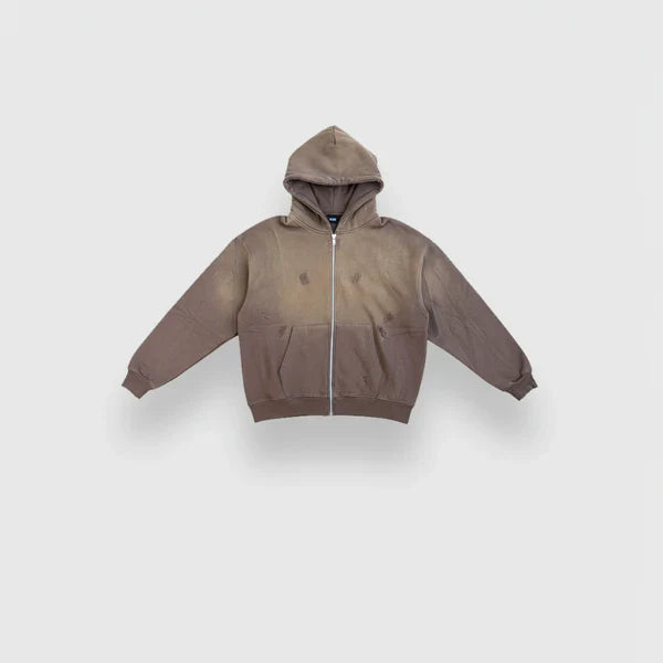 Cropped Zip Up Hoodie