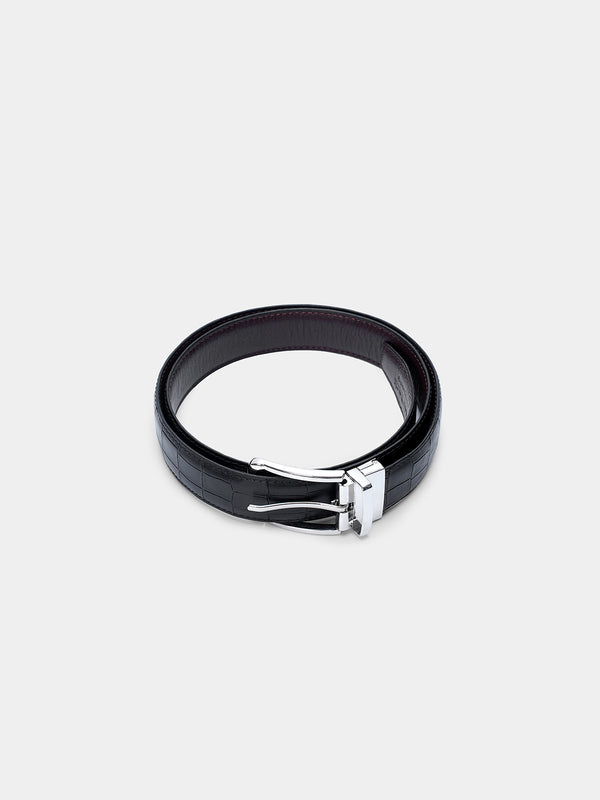 2 SIDER BLACK BROWN LEATHER BELT - LOOPBACK APPAREL