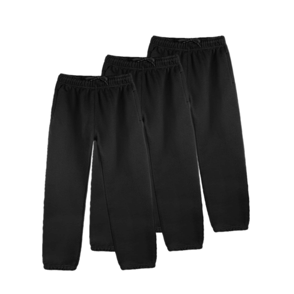 Bundle of Three Black Baggy Sweatpants