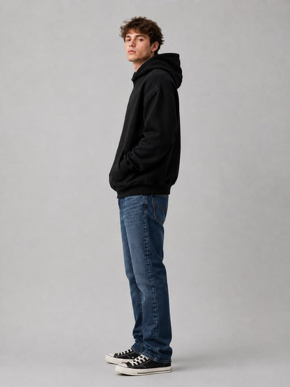 Worn-In Drop Shoulder Hoodie Black