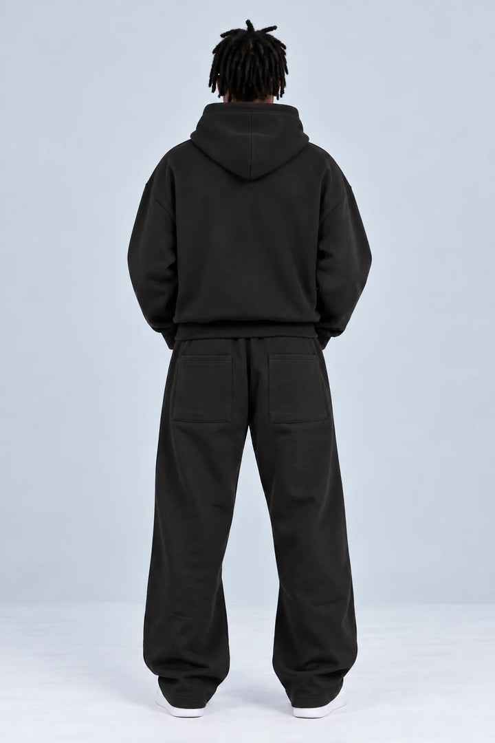 Two Black Drop Shoulder Hoodies