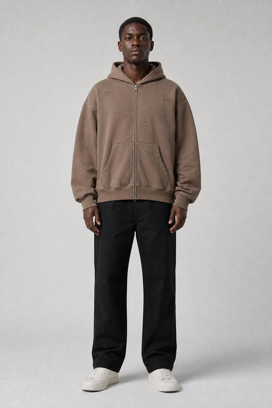 Worn-In Double-Zip