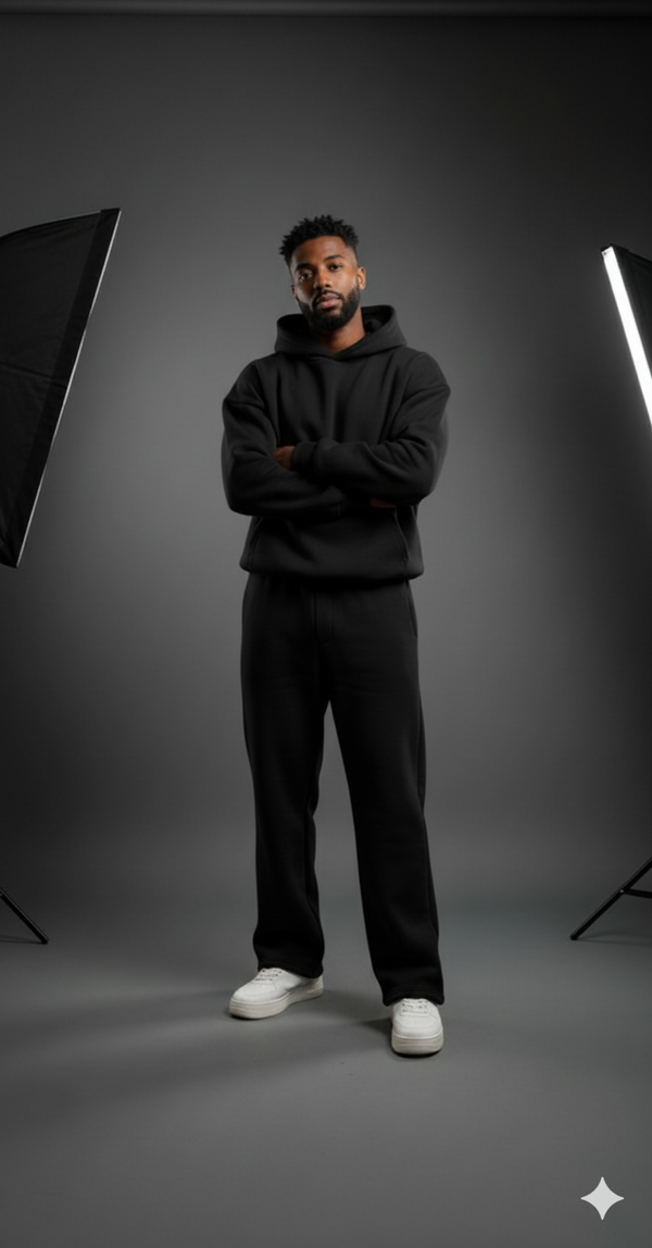 Bundle Black Oversized Sweatsuit