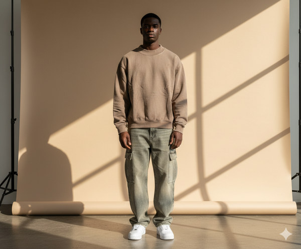 Shoe Grey Distress Oversized Sweatshirt