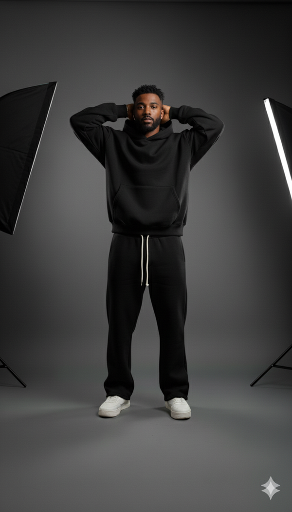 New Black Oversized hoodie