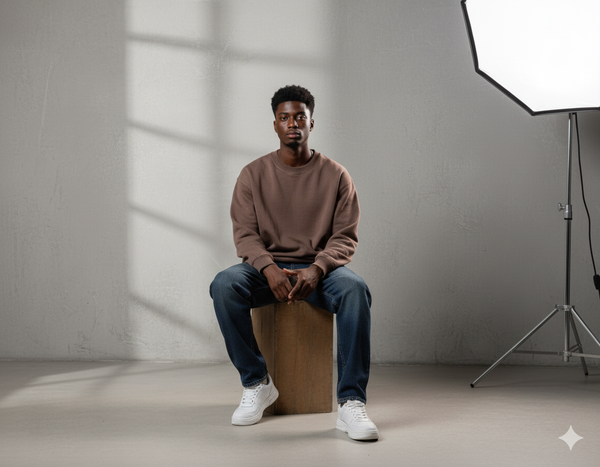 Mocha Distress Oversized Sweatshirt