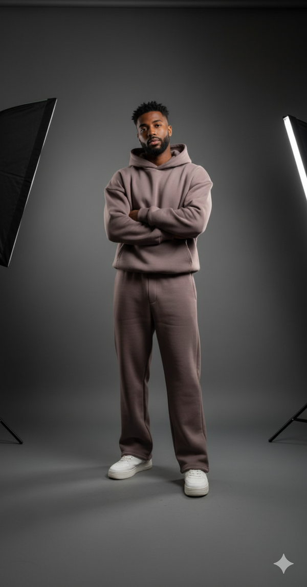 Warm Grey Oversized Hoodie