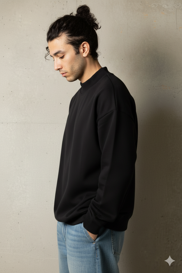 Black Oversized Sweatshirt