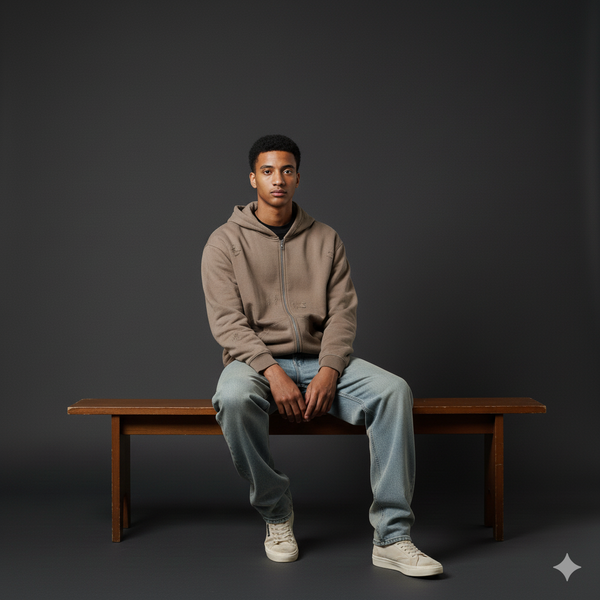 Shoe Grey Distress Oversized Zipper