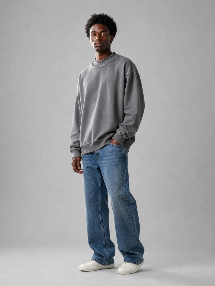 Worn-In Oversized Sweatshirt Grey