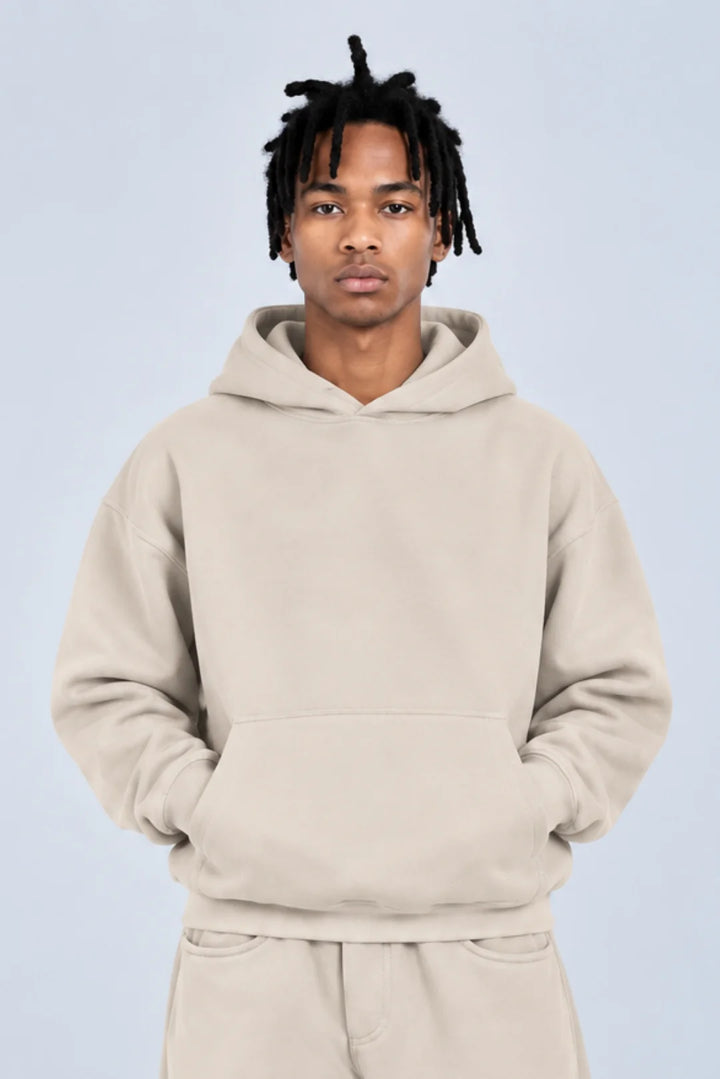 Drop Shoulder Hoodie Moon Beam