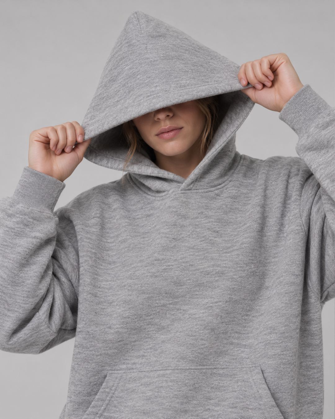 Drop Shoulder Hoodie Heather Grey