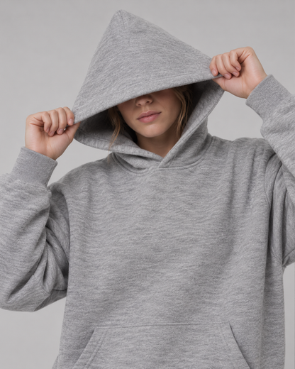 Drop Shoulder Hoodie Heather Grey