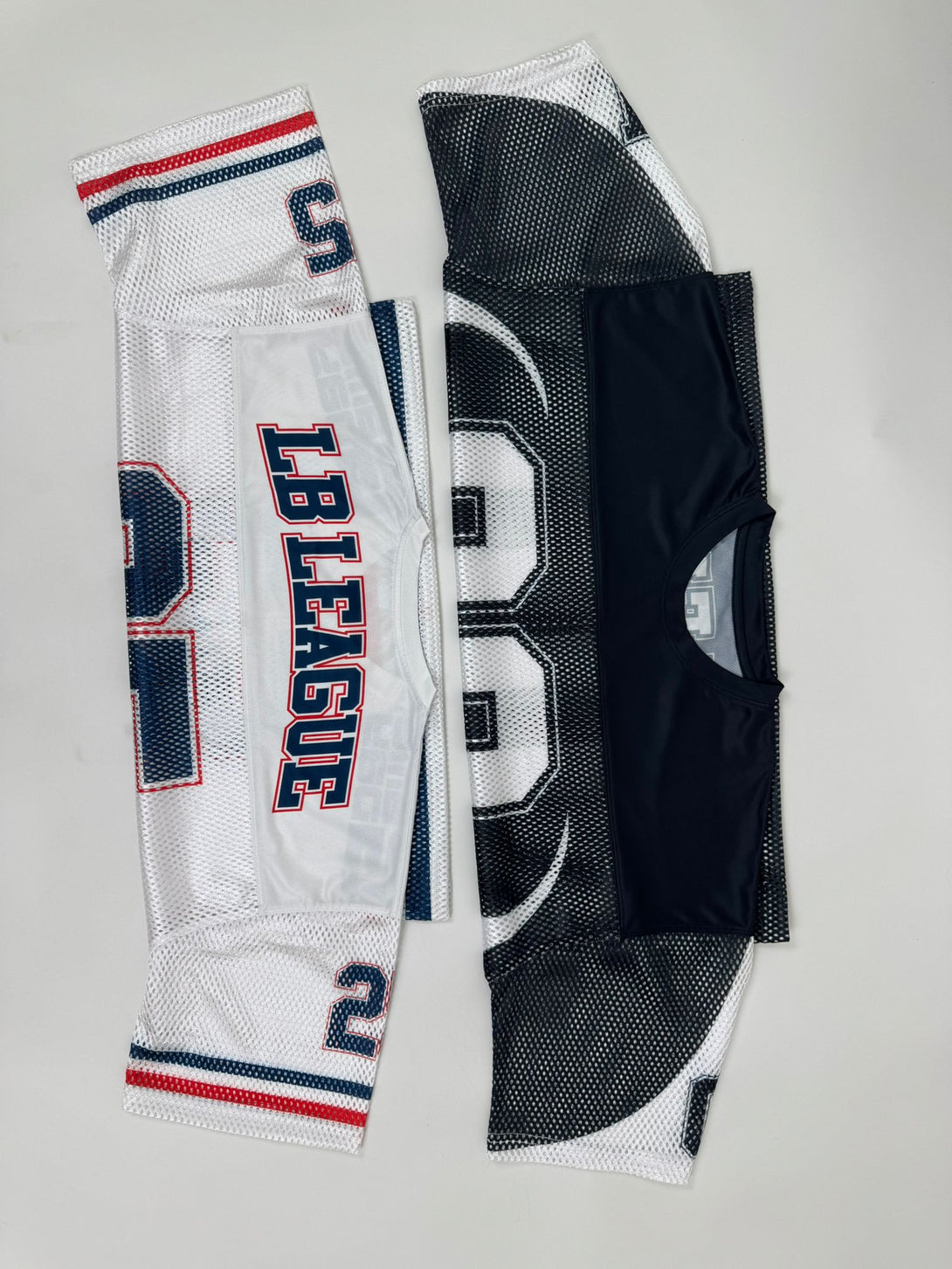 White and black Loopback League Black sports jersey