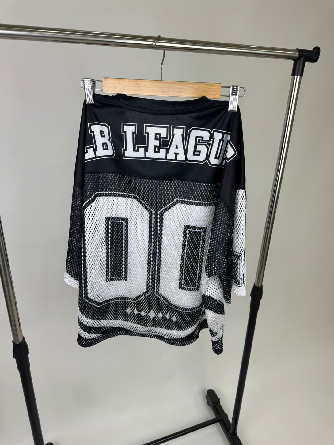 'LOOPBACK LEAGUE' Black sports jersey 