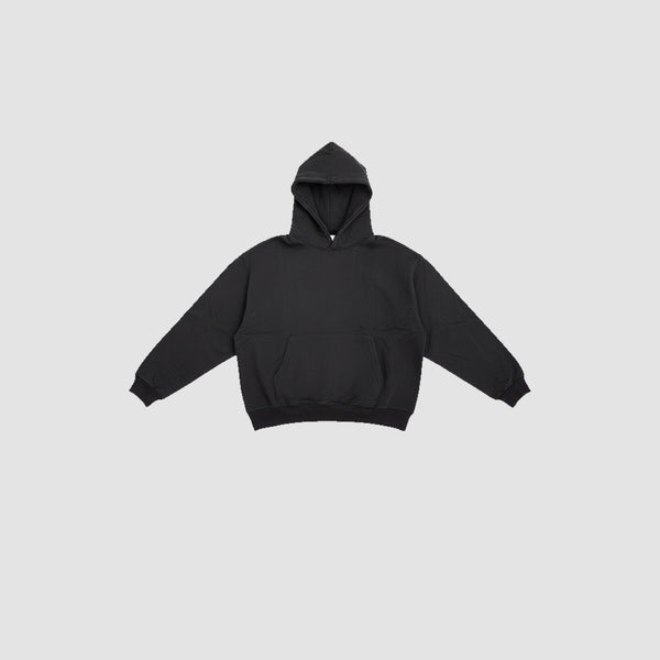 Black Distress Oversized Hoodie