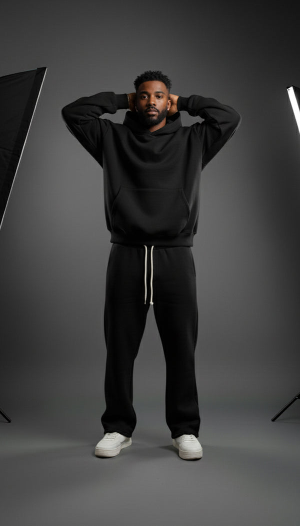 Bundle Black Oversized Sweatsuit