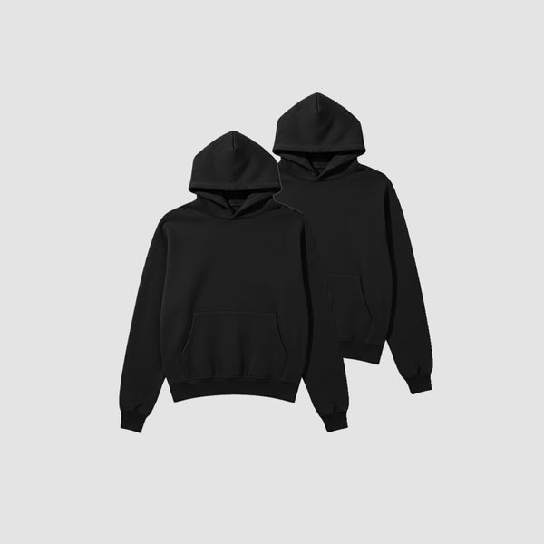 Bundle of Two Black Oversized Hoodie