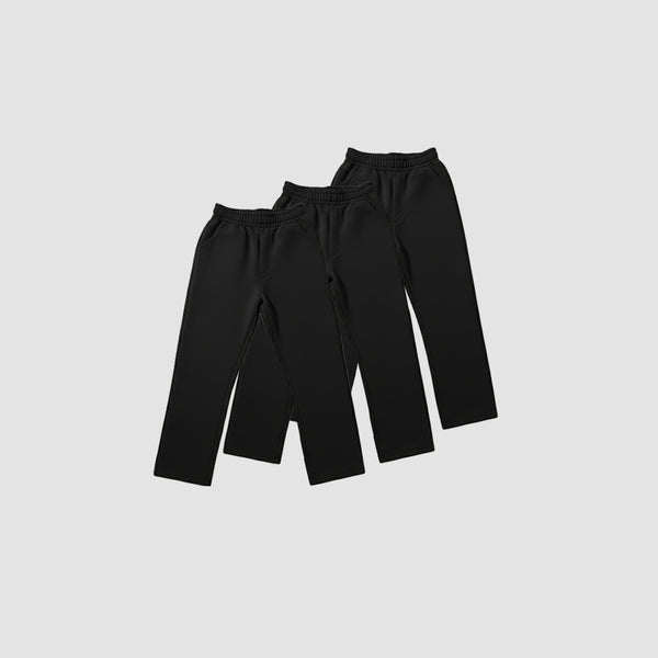 Bundle of Three Black Baggy Sweatpants
