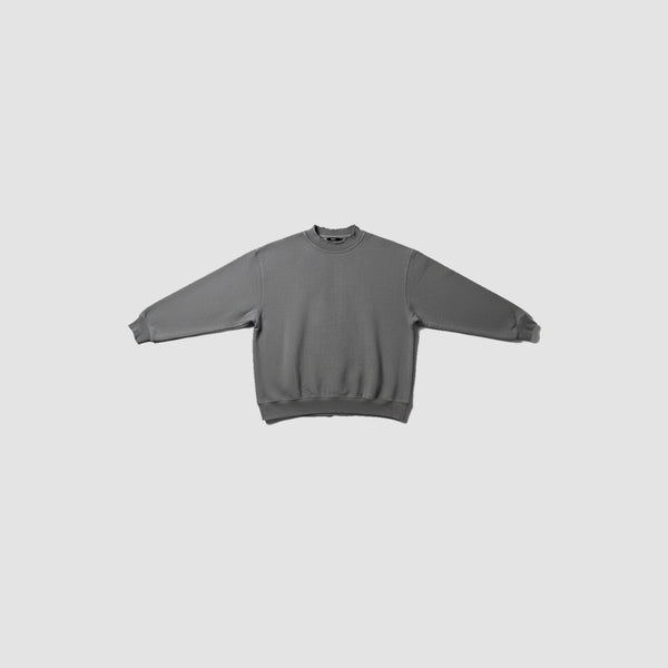 Grey Distress Oversized Sweatshirt