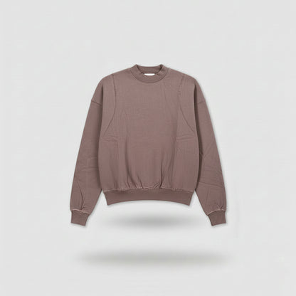 Mocha Distress Oversized Sweatshirt