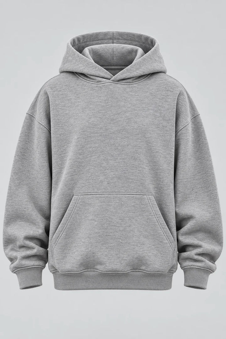 Drop Shoulder Hoodie Heather Grey