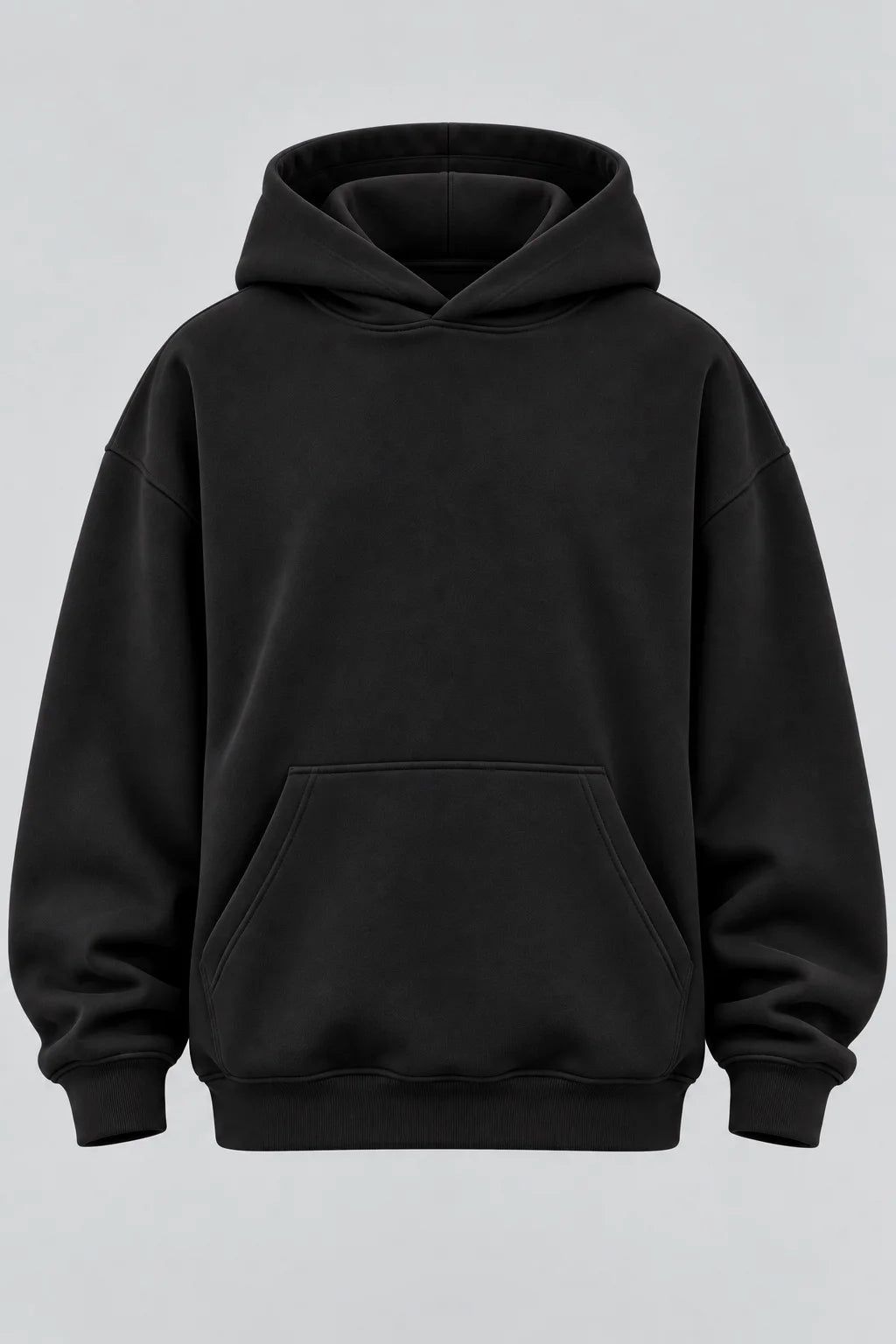 Drop Shoulder Hoodie Black