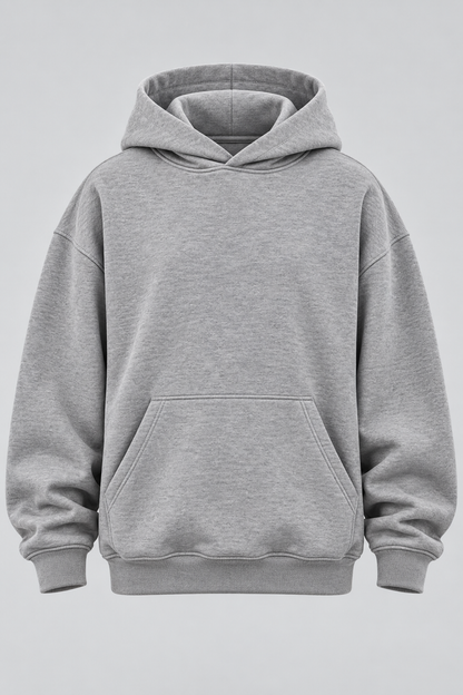 Drop Shoulder Hoodie Heather Grey