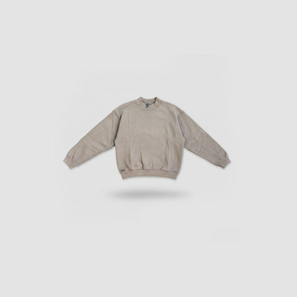Shoe Grey Distress Oversized Sweatshirt