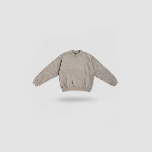 Shoe Grey Distress Oversized Sweatshirt