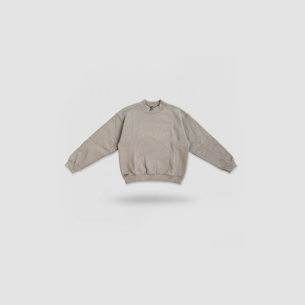 Shoe Grey Distress Oversized Sweatshirt