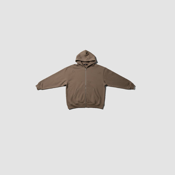 Shoe Grey Distress Oversized Zipper