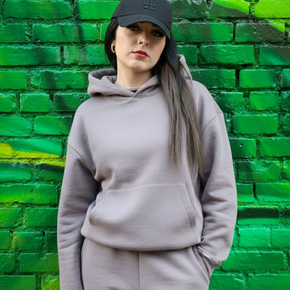 Warm Grey Oversized Hoodie