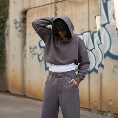 Warm Grey Baggy Sweatpants